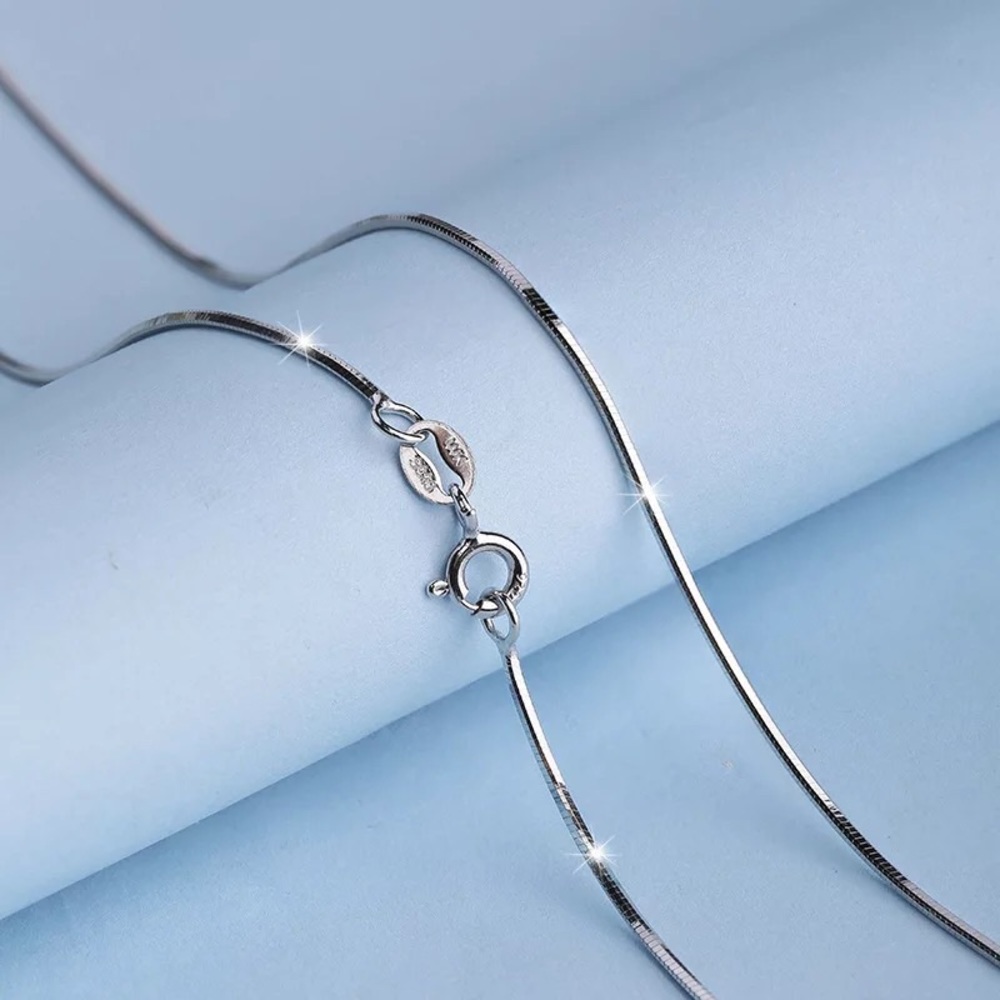 2/$20🔥White gold over sterling silver dainty snake chain